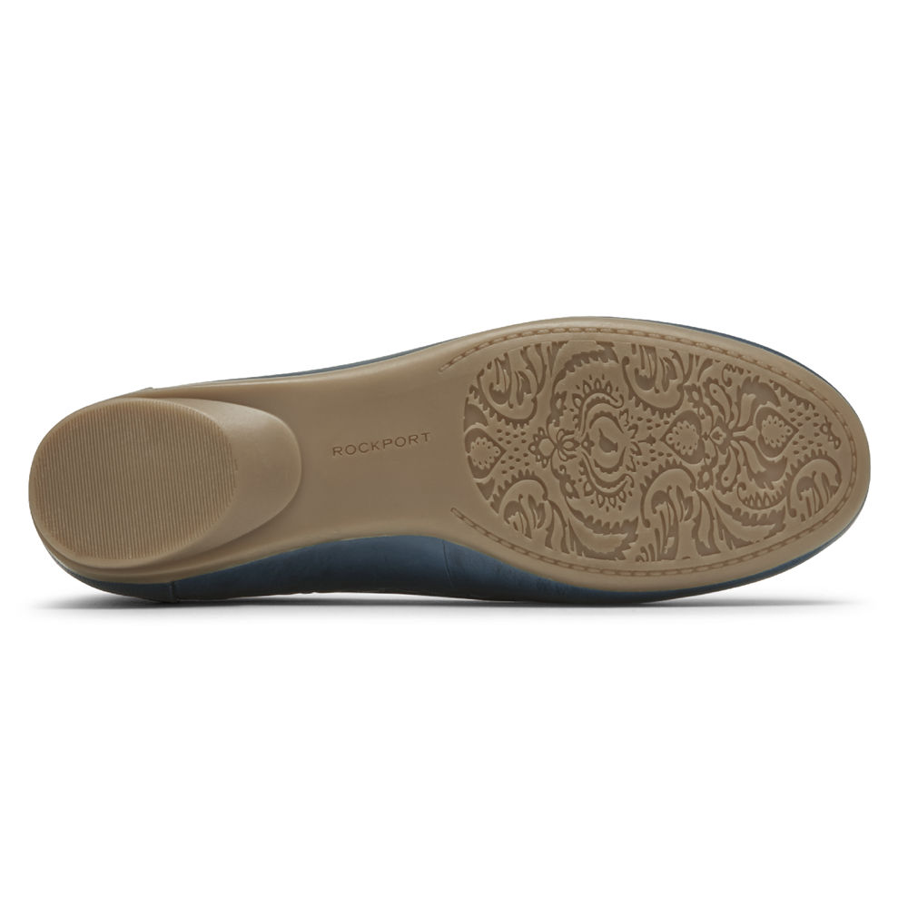 Rockport Singapore Womens Flats - Cobb Hill Maiika Ballet Navy - IR6945871